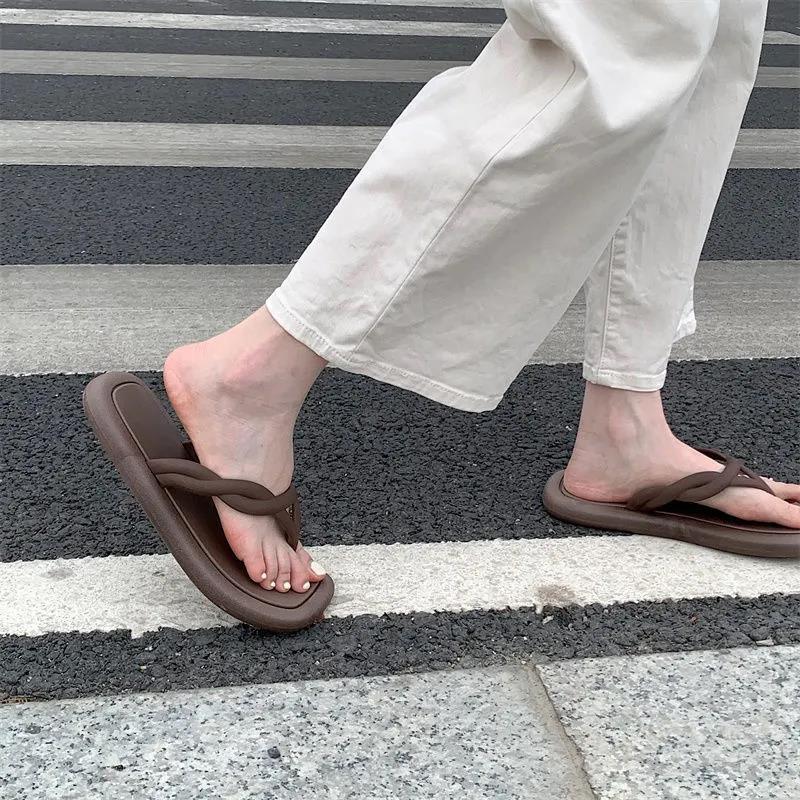 Flip-flops Female Summer Fairy Style Casual Fashion Korean Retro Flip-flops Vacation Beach Sandals and Slippers