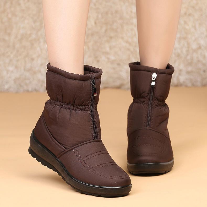 Women Boots Winter Shoes Waterproof Snow Boots Ankle Booties Black Red Warm Non Slip Boots Girls Female Casual Plus Size Boots 35-43
