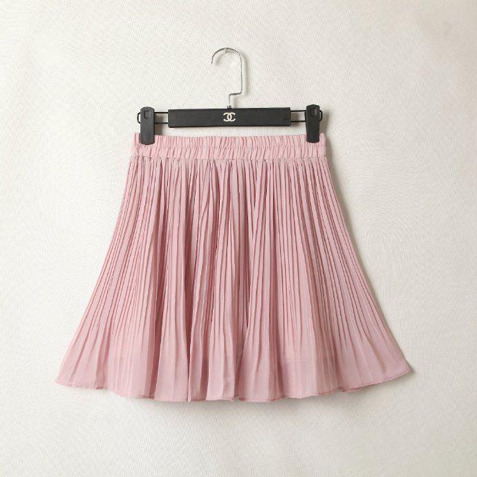 High Waist Chiffon Pleated Skirt Women Summer Mini Skirt Sexy Beach Skirt Short Ladies Skirts