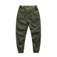 Retro Casual Overalls Pure Cotton Loose Straight Sports Nine-point Drawstring Trousers Men