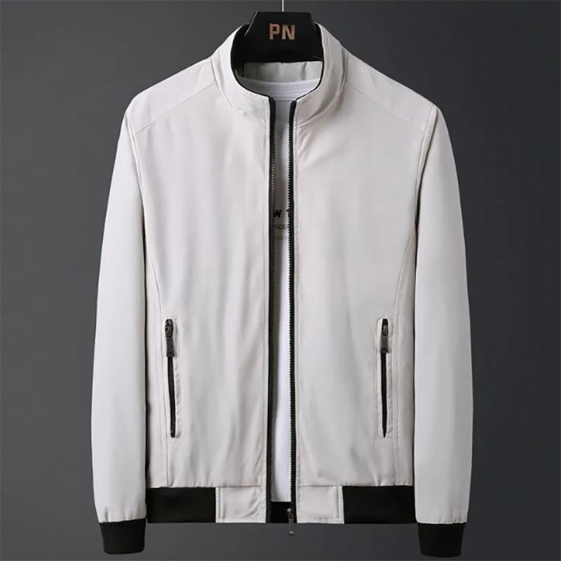 Jacket Men's Autumn and Winter Leisure Loose Slim Trend Jacket Youth Stand-up Collar Jacket