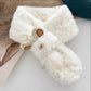 Winter Cartoon Plush Scarf Cute Bear Ears Imitation Rex Rabbit Fur Collar Thick Warm Scarf