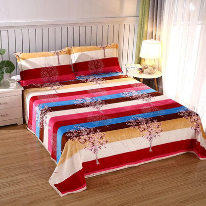 1.5/1.8/2m Bed Flannel Bed Sheet Single Double Coral Pile Blanket Double Sided Plush Bed Sheet Twin Queen King Size