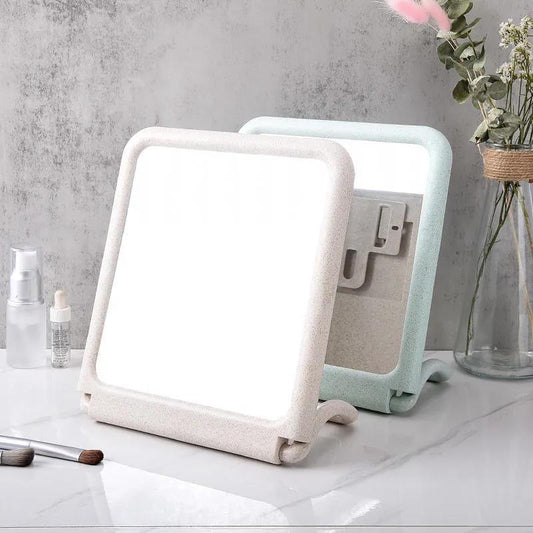 Desktop Makeup Mirror Desktop Vanity Mirror Rectangle Creative Towel Hanging Mirror Bathroom Mirror