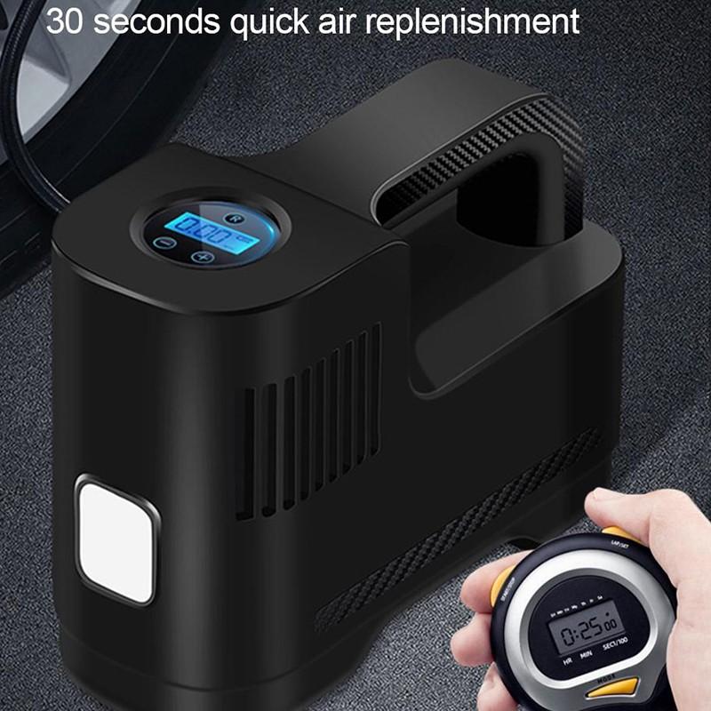 Home Car Dual-purpose Wireless Car Air Pump Inflator Pressure Monitoring Machine Portable with 2000mAh Battery
