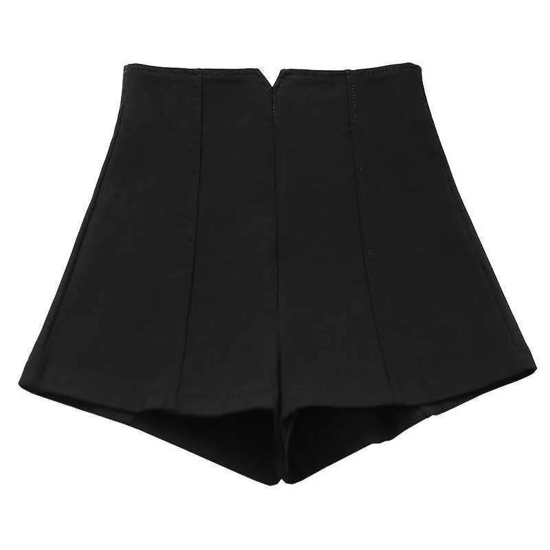 Elastic A-line Wide-leg Shorts Women's Outer Wear High-waist Casual Pants Ladies Summer Slim Fit Sexy Tights Suit Short Pants