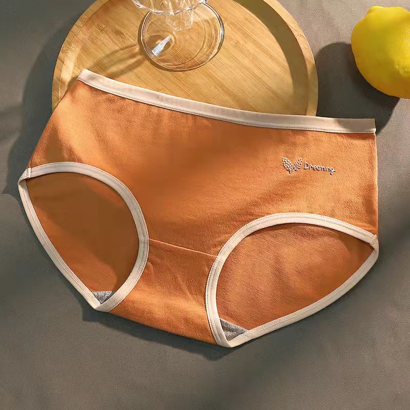 4PCS Girls Cute Underwear Ladies Sexy Underwear Cotton Graphene Antibacterial Inner Crotch Mid-waist Breathable Underwear Panties