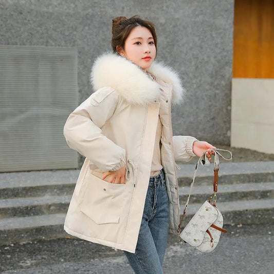 Winter Down Padded Jacket Women's Mid-length Padded Jacket Women's Overcoming Loose Padded Padded Jacket