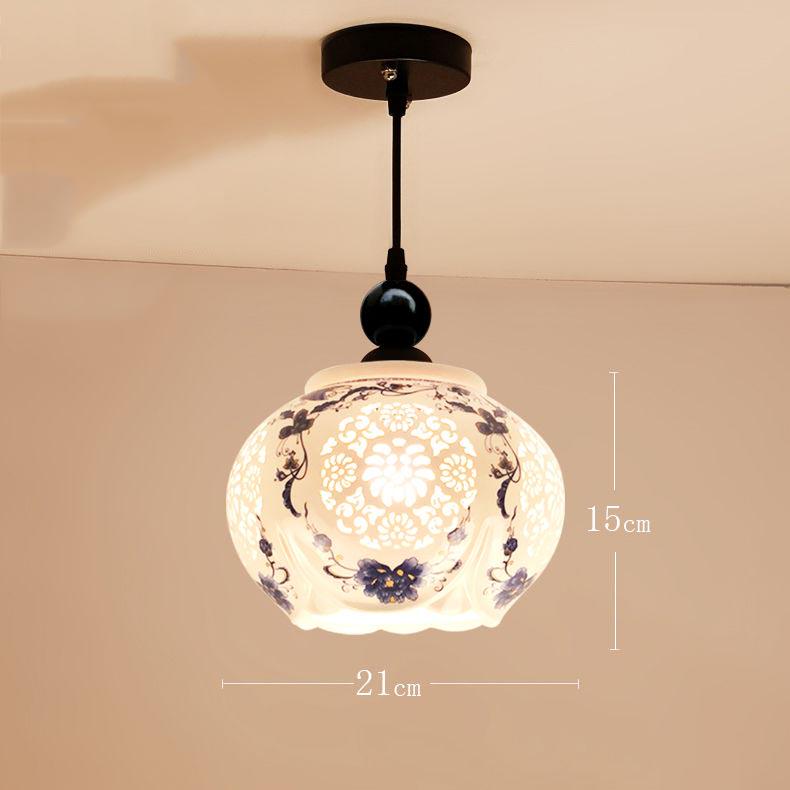 Modern Chinese Style Antique Chandelier Small Restaurant Hotel Corridor Lobby Entrance Lamps
