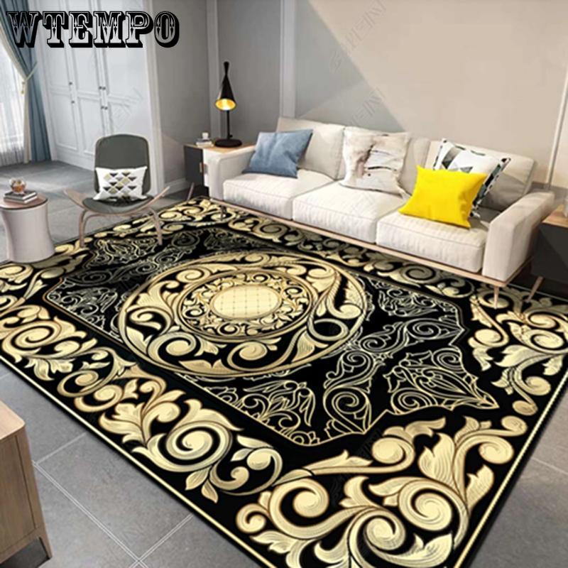 Big Size Persian Carpet Living Room Coffee Table Carpet Rectangle Ground Mat Classical Home
