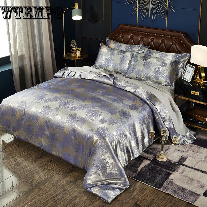 Embroidery Jacquard Bedding Set Cotton Stain Duvet Cover Set Bed Sheet Duvet Cover Pillowcase