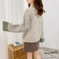 Coarse Wool Sweater Women's Short Loose Loose Outer Wear Twist Hedging Small Lazy Wind All-match Blouse Autumn and Winter Thickening