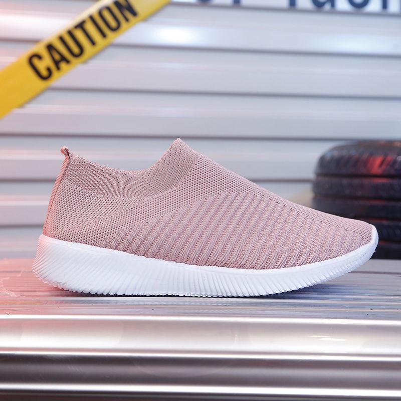 Women Vulcanized Shoes High Quality Women Sneakers Slip on Flats Shoes Women Loafers Plus Size 43 Walking Flat