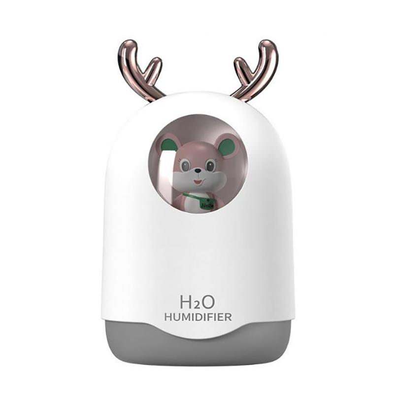360ml Cute Mouse Indoor Air Humidifier USB Electric Sprayer Mute Aroma Diffuser Portable Air Purifier
