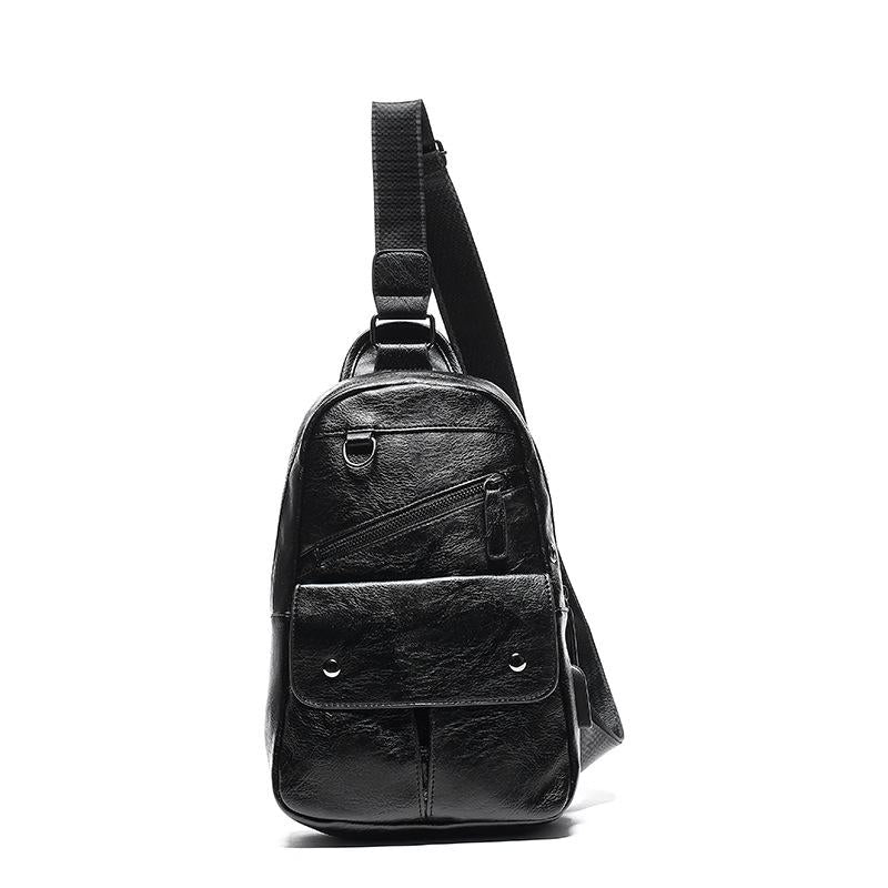 Chest Bag Male Black Multi-pocket Dark Buckle Crossbody Outdoor Sports Shoulder Bag
