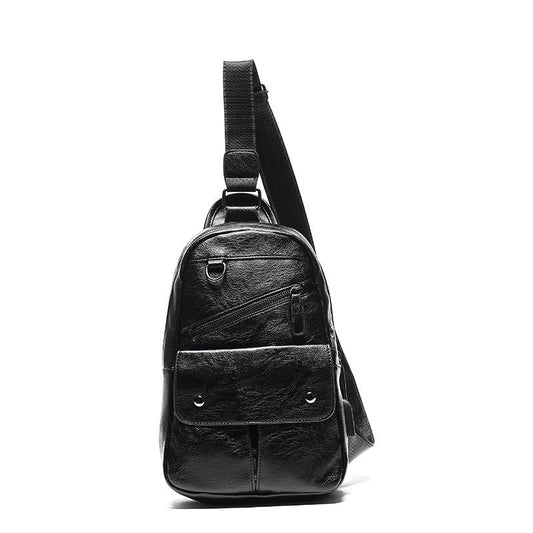 Chest Bag Male Black Multi-pocket Dark Buckle Crossbody Outdoor Sports Shoulder Bag