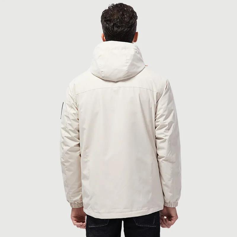 Men's and Women's Outdoor Jackets Winter Waterproof and Windproof White Duck Down Jacket Ski Mountaineering Two-piece Jacket