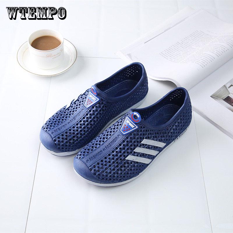 Summer Unisex Garden Wooden Shoes Mesh Non-slip Slippers Beach Sandals Size 36-44