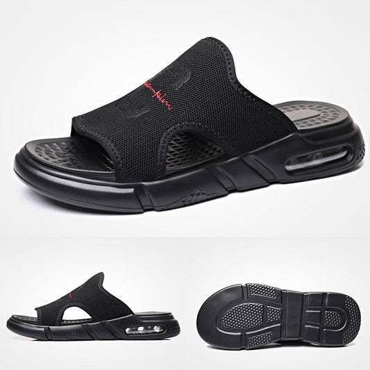 Summer Men's Heightened Air Cushion Sandals Anti-sweat Youth Sports and Leisure Beach Sandals and Slippers