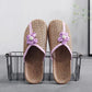Summer Indoor Home Sandals and Slippers Non-slip Linen Summer Men and Women Couples Home Wood Floor Subgrass Woven Shoes