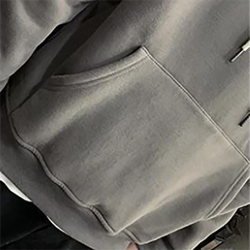 Autumn Pullover Hooded Sweater Men's Loose Men's Casual Solid Color Plus Size Sweater Jacket Sweatshirts