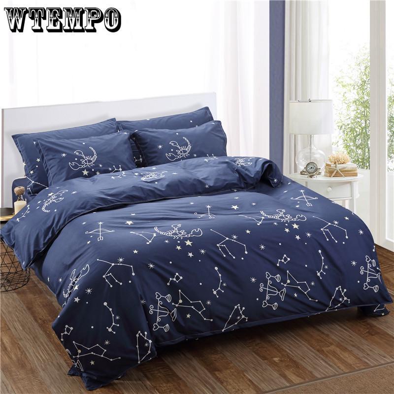 New  Home Cartoon Fox 3/4pcs Bedding Sets Children's Beddingset Bed Linen Duvet Cover Bed Sheet
