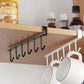Towel Hooks Kitchen Mug Holder Coffee Cup Rack Hanging Shelf Organizer Sturdy Hanger Stainless Steel Door Rear Shelf Hooks Rails