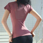 Women's Quick-drying Sports Short-sleeved Breathable Slim Running Tops Half-sleeved Training Fitness Clothes Short-sleeved Girl's T-shirt Yoga Clothes
