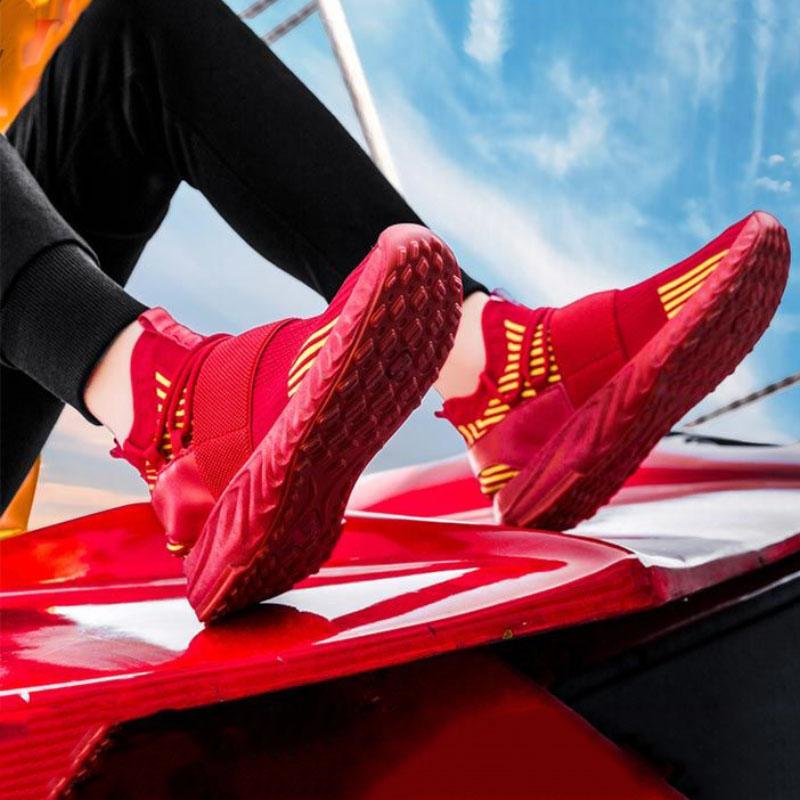 New Popular Style Men Running Shoes Lace Up Athletic Shoes Outdoor Walkng Jogging Sneakers Comfortable Fast