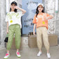 Girls Suit Spring and Summer Breathable Loose Casual Fashion Children's Short-sleeved Sports Short-sleeved Trousers Two-piece Set