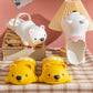 Cartoon Bear Sandals and Slippers Women's Summer Travel Slippers Thick-soled Soft Sandals Parent-child Slippers