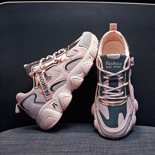 Spring Women's Shoes Sports Shoes Female Students Korean Version of The Ins Super Fire Daddy Shoes Running Casual Shoes