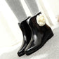 Solid Non-Slip Rain Boots Leisure Shoes Round Toe Low Rubber Women Waterproof Rainboots