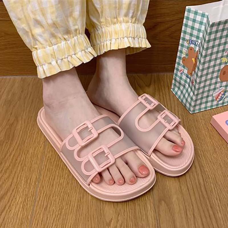Cute Girl Heart Sandals and Slippers Student Home Fashion Non-slip Indoor Outdoor Sandals and Slippers Female Summer