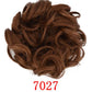 Girls Curly Scrunchie Chignon Rubber Band Multicolor Synthetic Hair Ring Wrap on Messy Bun Ponytails