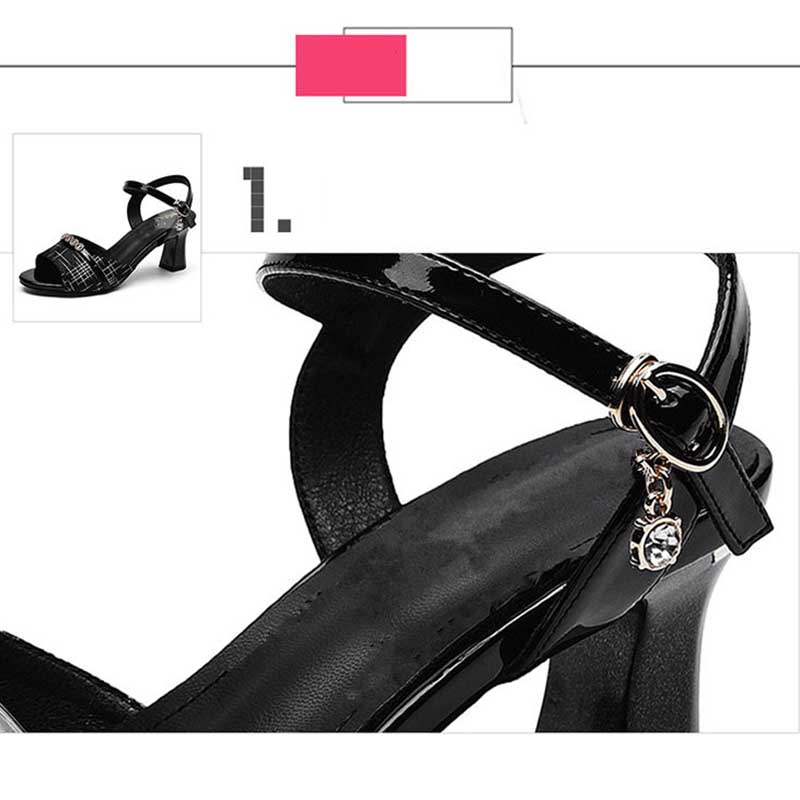 Summer Sandals Women's High Heels Chunky Heel Strap All-match Women's Sandals