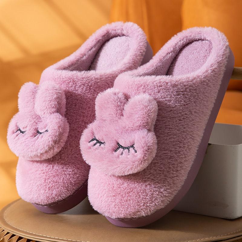 Winter Home Indoor Warmth Couple Plush Household Non-slip Platform Confinement Shoes