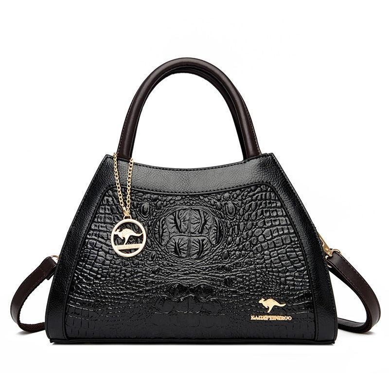 Elegant Ladies Bag Shoulder Messenger Bag Fashion Large Capacity Handheld Leather Texture Shopping Bag