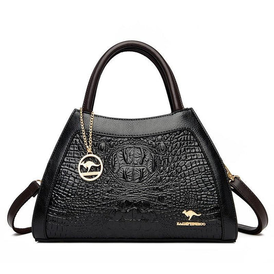 Elegant Ladies Bag Shoulder Messenger Bag Fashion Large Capacity Handheld Leather Texture Shopping Bag