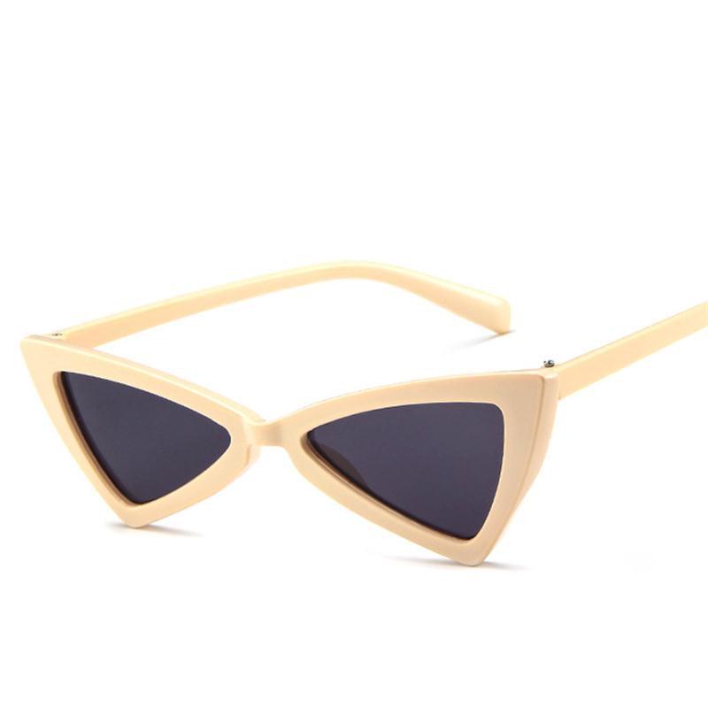 WTEMPO Sexy Cat Eye Sunglasses , New Fashion Triangle Small Size Modern Retro Designer Women Sun