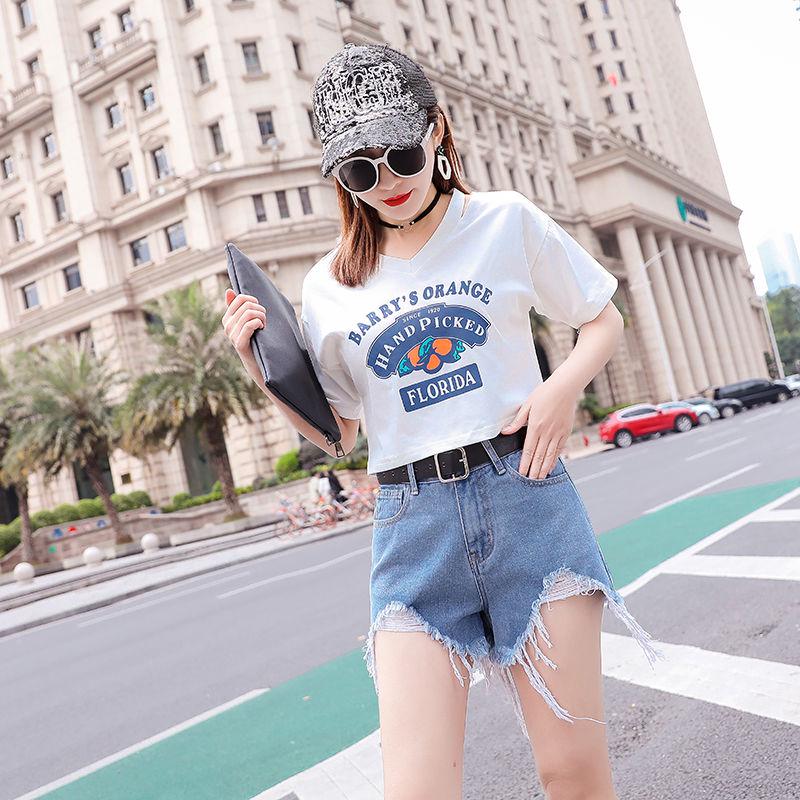 WTEMPO Denim Shorts Women's Short Jeans Khaki Wide Leg Waist Retro High Waist Shorts Women Summer