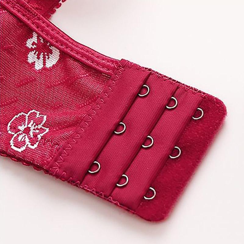 Large Size Thin Skin-friendly Cotton Jacquard Anti-receiving Side Milk No Steel Ring Gathering Comfortable Women's Underwear Bra