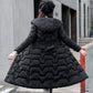 Women's Winter Long Wadded Jacket Female Plus Size Solid Color Hooded Cotton-padded Clothes Casual Loose Warm Down-filled Coats