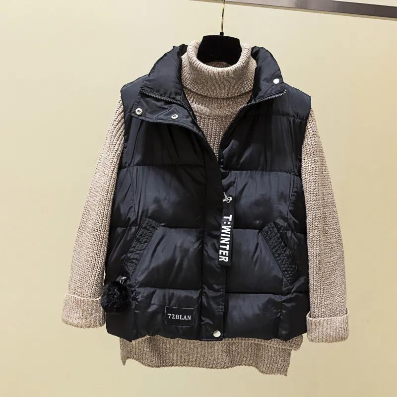 Autumn and Winter Models Short Cotton Vest Women Korean Version Was Thin Student Cotton Vest Jacket Vest