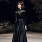Black Velvet Evening Dress Temperament Banquet Dress Dress Female Long Section Was Thin