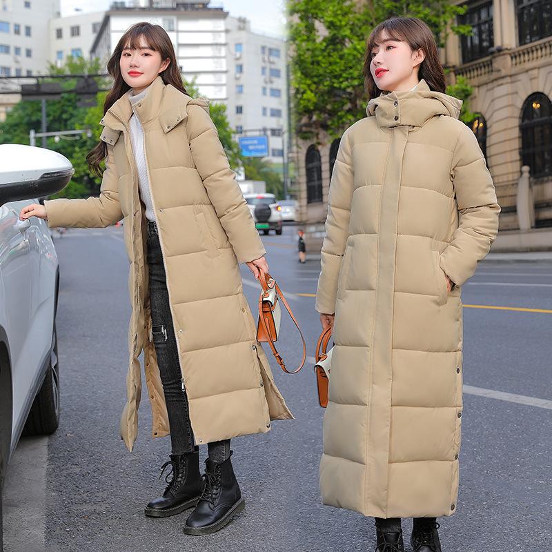 Down Jackets Women Long Winter Jacket and Coats 2021 New Thicken Warm Hooded Parkas Coat