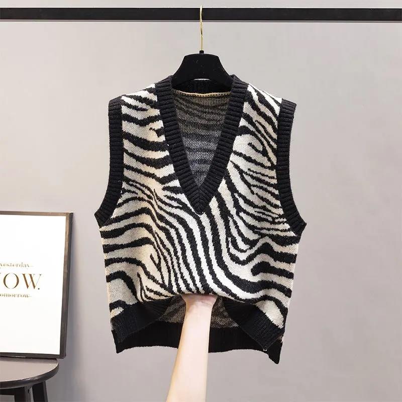 Women Wear Vests In Spring and Autumn Knitted Vest Vest Korean Style Sweater