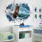 Big Sailboat Wall Stickers 3d View Sea Wallpapers Office Decoration Pvc Wall Decals /Adhesive For So