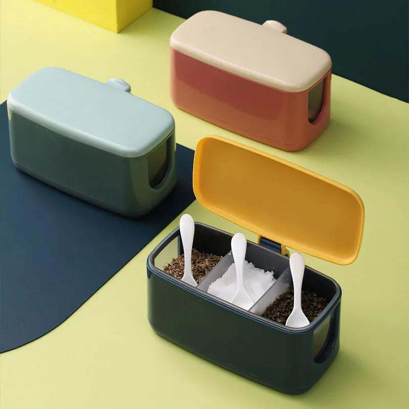 Kitchen Tube Box Household Case Storage Flavoring Box Outdoor Barbecue Seasoning Storage Box