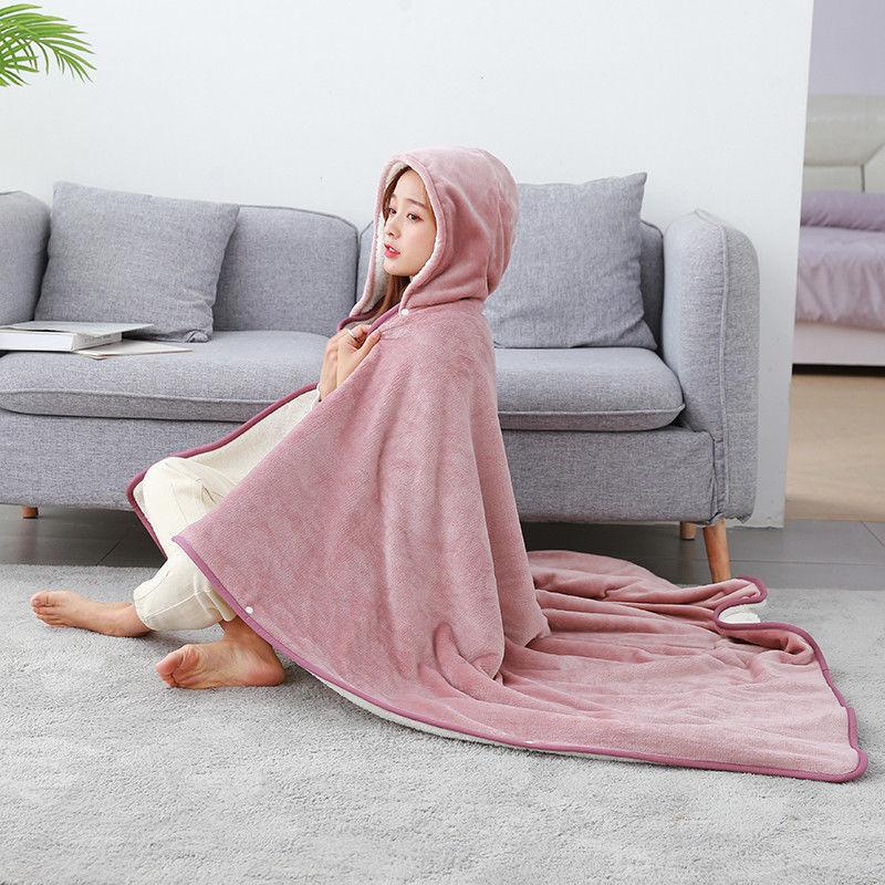 The Blanket Is Thickened In The Winter Single Blanket Napping Blanket Flannel Blanket R Artificial Lamb Wool Shawl Cloak Warm and Soft